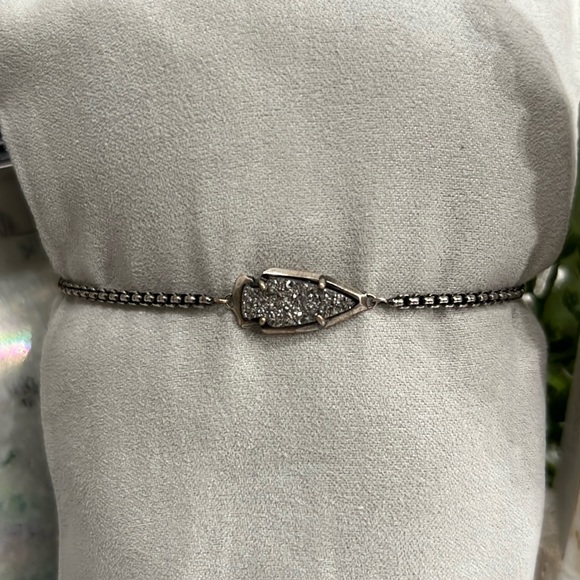 Kendra Scott Arrowhead Silver Druzy Adjustable Bracelet - Picture 3 of 6